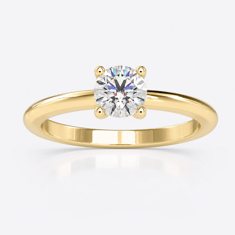 Round cut lab grown diamond jewellery including rings, earrings and pendants