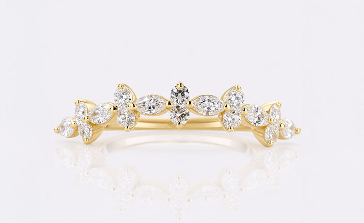 Wedding bands available in Australia in solid gold with diamond accents