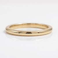 AUSM0287 Classic Slightly Curved Comfort Fit Wedding Band - 18K Yellow Gold - Size N