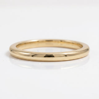 AUSM0287 Classic Slightly Curved Comfort Fit Wedding Band - 18K Yellow Gold - Size N