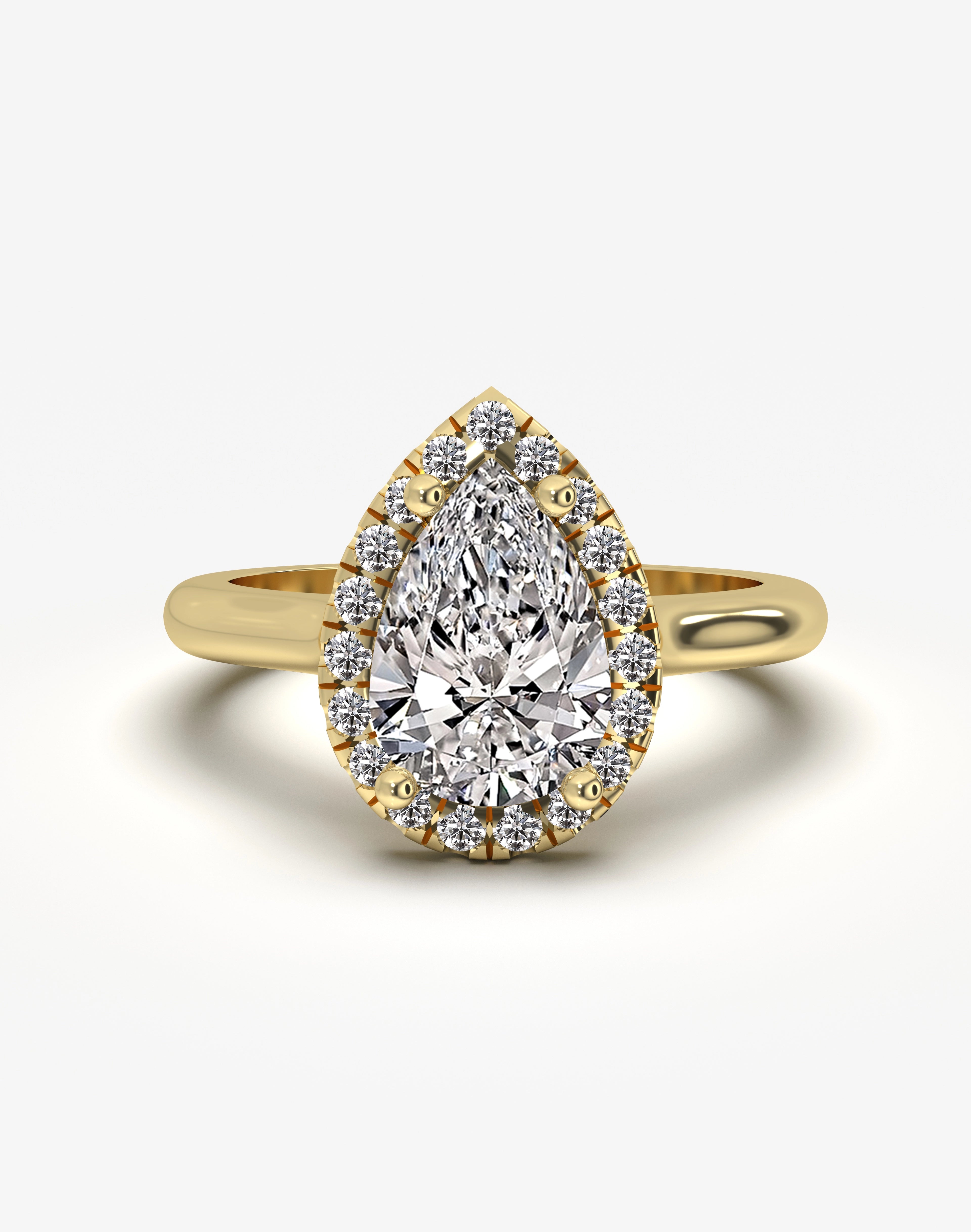 Moissanite Halo Engagement Rings