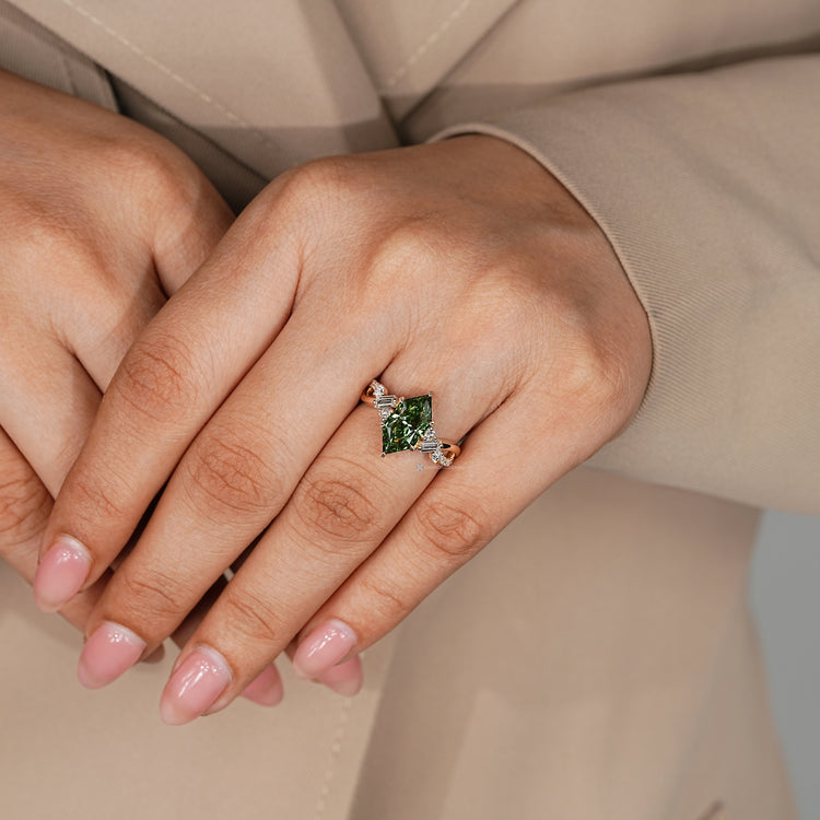 Dutch marquise ring with leaf style prong setting.