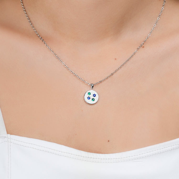 Multiple birthstone pendant with custom stones
