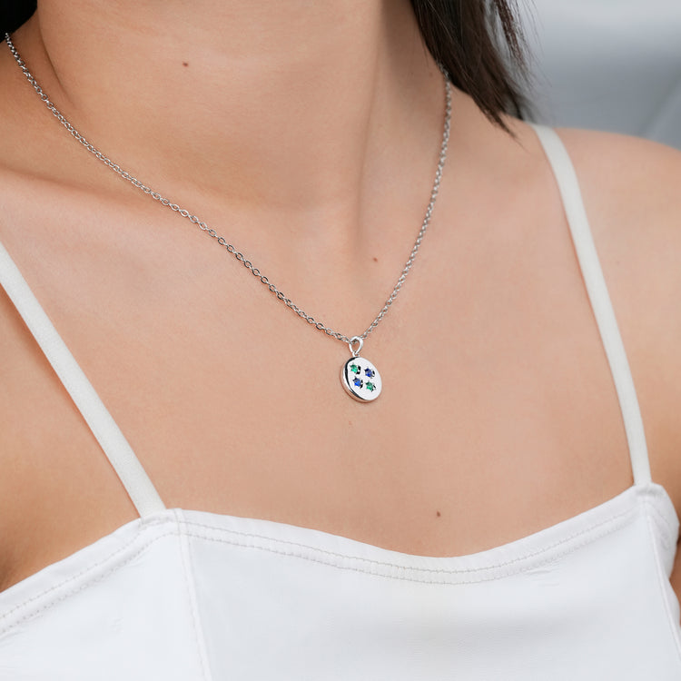 Custom multiple birthstone pendant
