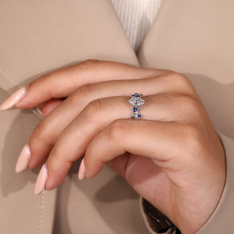 Dutch marquise diamond ring IGI certified style.

