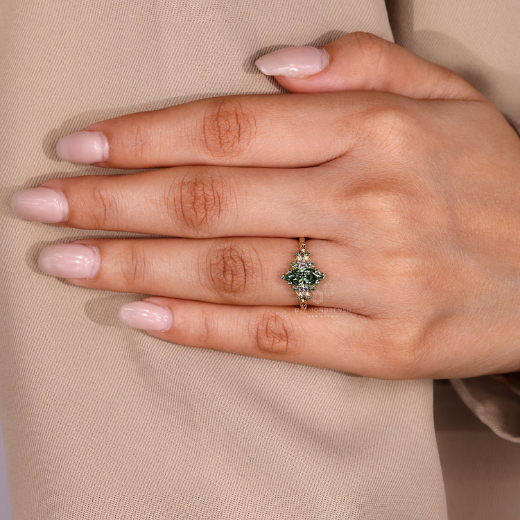 Diamondrensu AU marquise diamond ring vintage style.