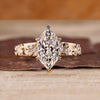 Dutch marquise ring with marquise side stone.
