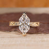 Vintage diamond ring with Dutch marquise diamond.
