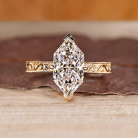 Vintage diamond ring with Dutch marquise diamond.
