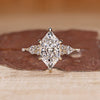 Dutch Marquise Cut Lab Grown Diamond Side Stone Style Ring  1 - 3 CT