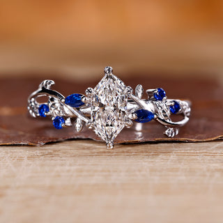 Dutch marquise diamond ring nature cluster filigree.

