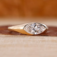 IGI certified flush diamond engagement ring design.
