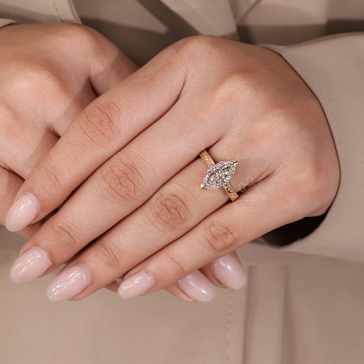 Vintage ring with V prong setting.
