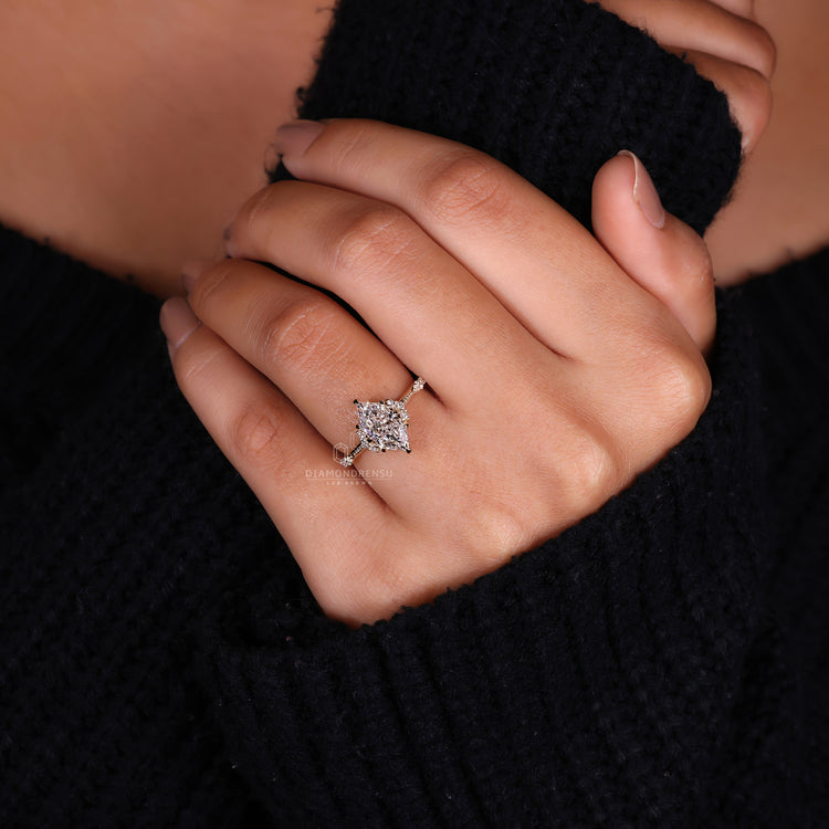 Dutch marquise diamond ring IGI certified vintage.
