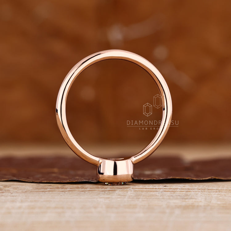 Lab grown round diamond solitaire ring style.
