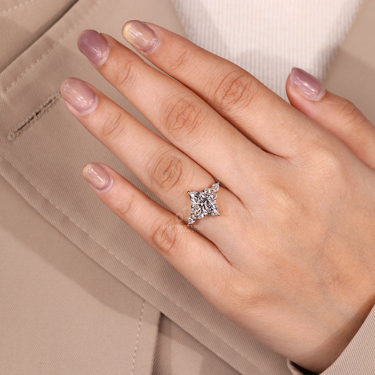 Seven stone marquise diamond ring in muse setting.
