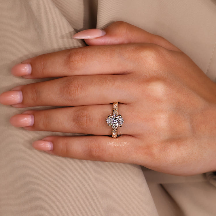 Customise ring using 4 prong setting.
