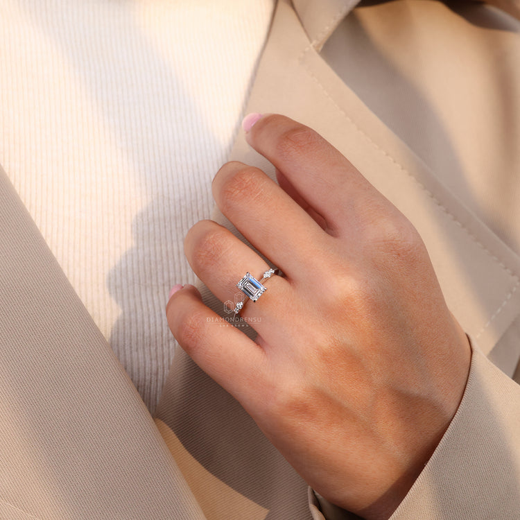 Handmade ring made with knife edge shank ring.
