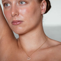 Lotus Lab-Grown Diamond + Solid Gold Pendant Necklace