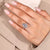 Lab grown diamond 5 stone engagement ring, IGI certified.