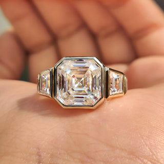 Bezel Set Engagement Ring in yellow gold, perfect for a unique design.
