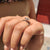 Diamondrensu Australia engagement ring in white gold with halo ring setting