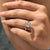 Claw prong ring setting crafted in white gold with radiant cut brilliance