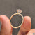 Round pave engagement ring with handcrafted details and a secure prong setting