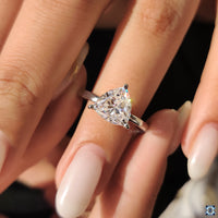 2.03 CT Moissanite Trillion Cut Beautiful Moissanite Solitaire Engagement Ring