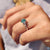 Tapered shank ring provides a sleek and flattering fit.
