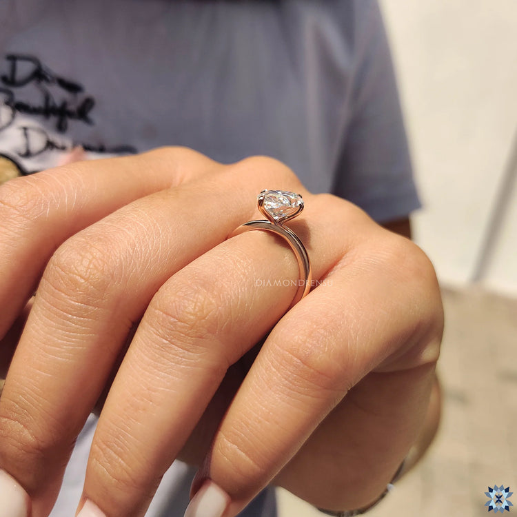 Unique engagement ring reflects standout taste and personal style.
