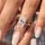 Handmade ring shows fine detail and custom craftsmanship.
