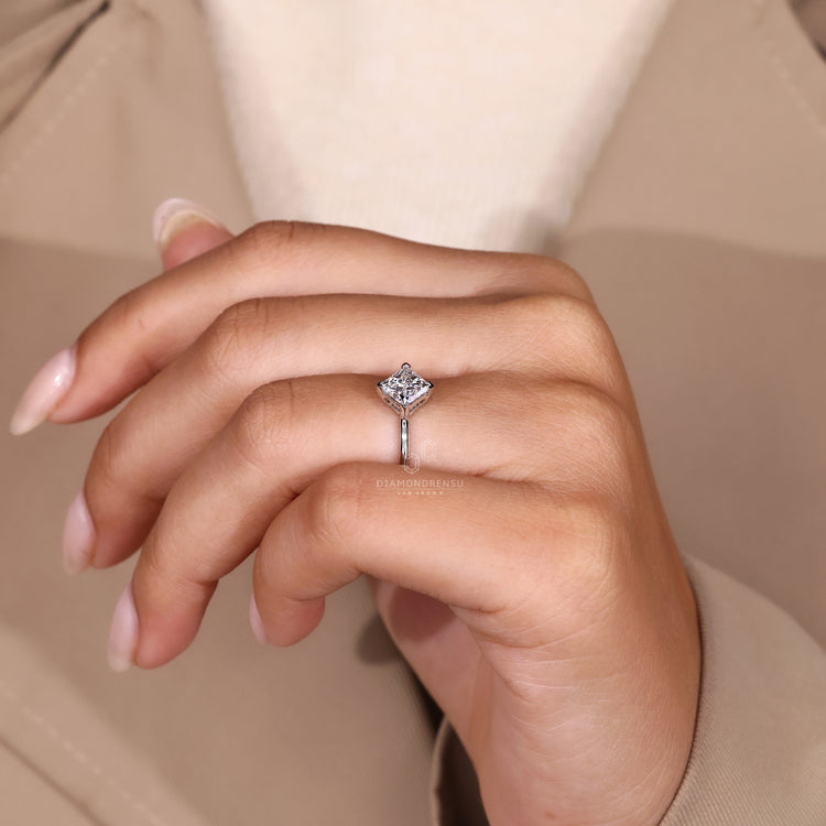Customise ring using 4 V prong setting.
