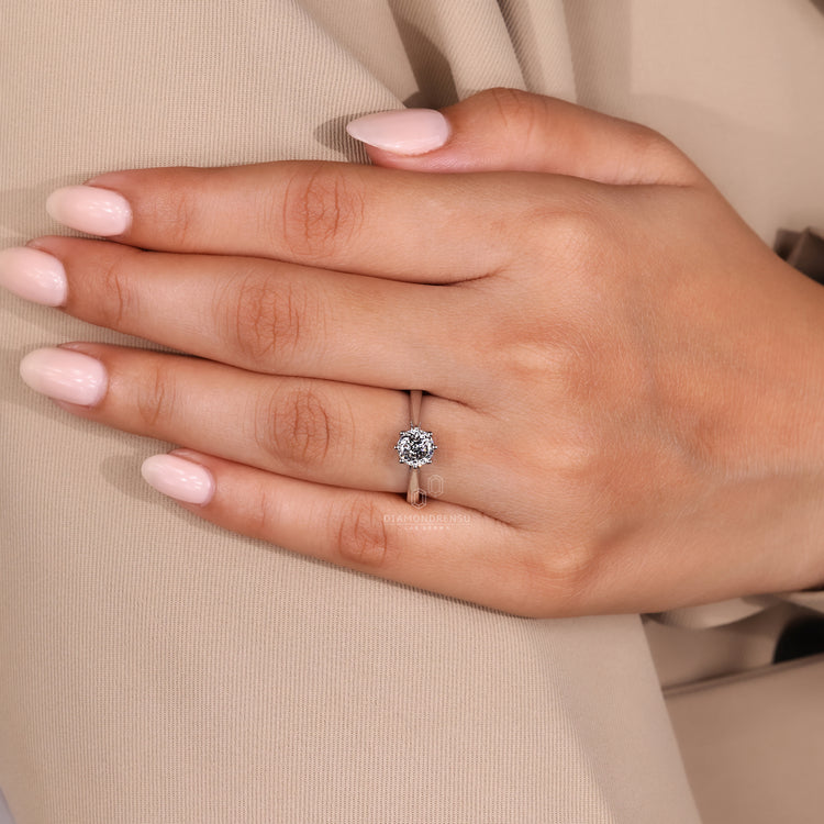 IGI certified gold solitaire ring.
