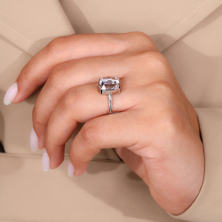 Buy Engagement ring with cushion rose cut engagement ring.
