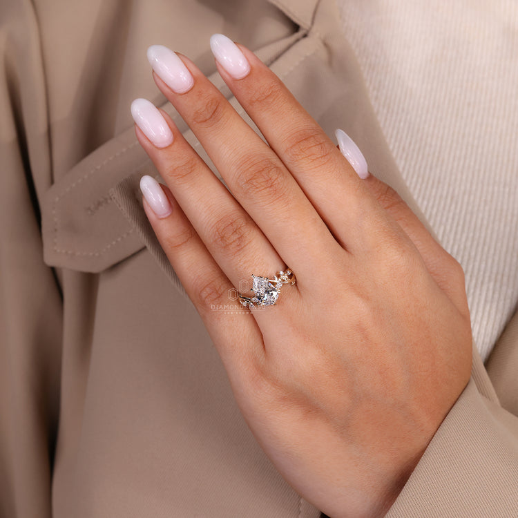 IGI certified pear shaped engagement ring.
