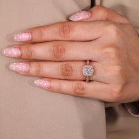 Lab Grown Princess Cut Diamond Ring vintage style.
