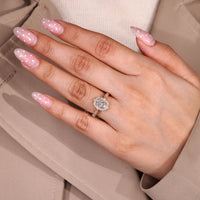 Lab Grown Cushion Cut Diamond Ring vintage style.
