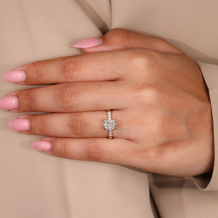 Customise ring with open gallery setting.

