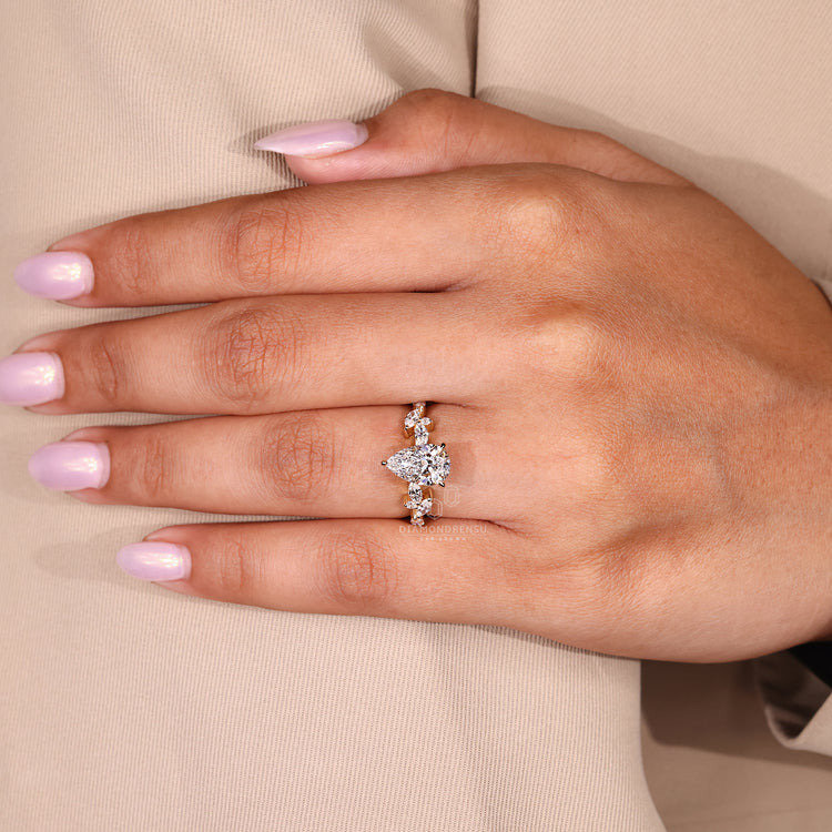 Customise ring with 3 claw prong setting.
