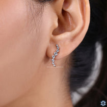 AUSM0249 Lab-Grown Diamond Vine Earrings - 18k White Gold