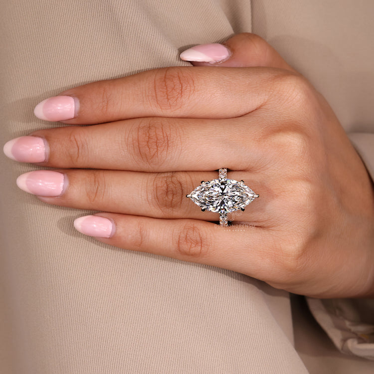 Marquise diamond ring available in every metal.
