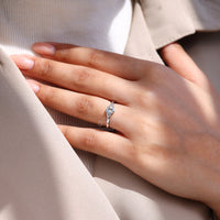 Prong setting used in custom diamond ring.
