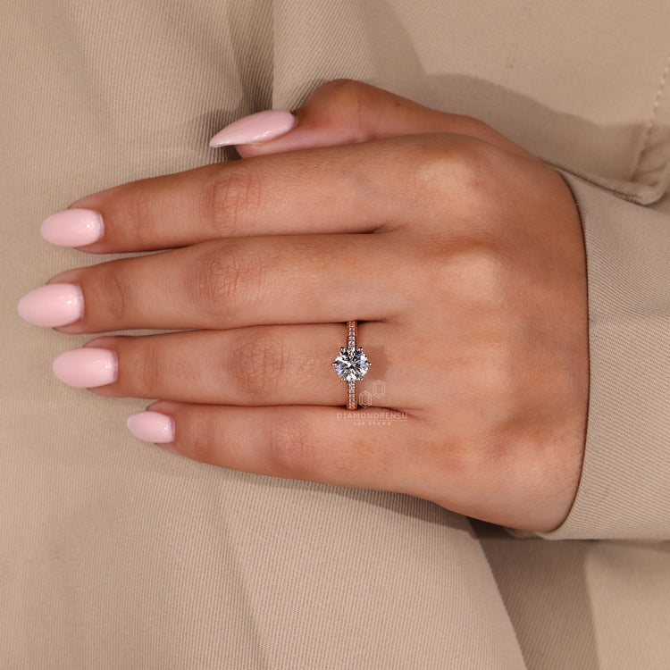 Buy engagement ring with hidden halo engagement ring.
