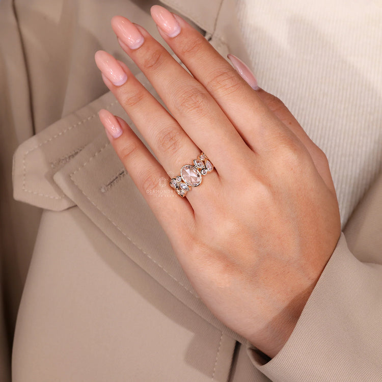 Handmade jewelry featuring an oval cut diamond for a personal touch.