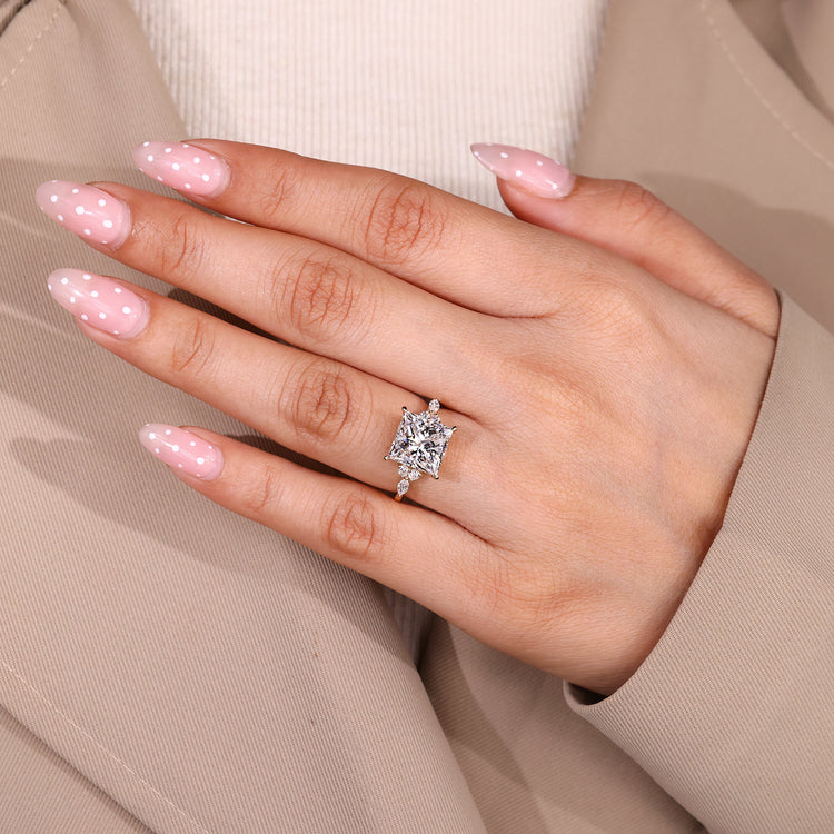 Diamondrensu AU Princess Cut Diamond Ring handmade.
