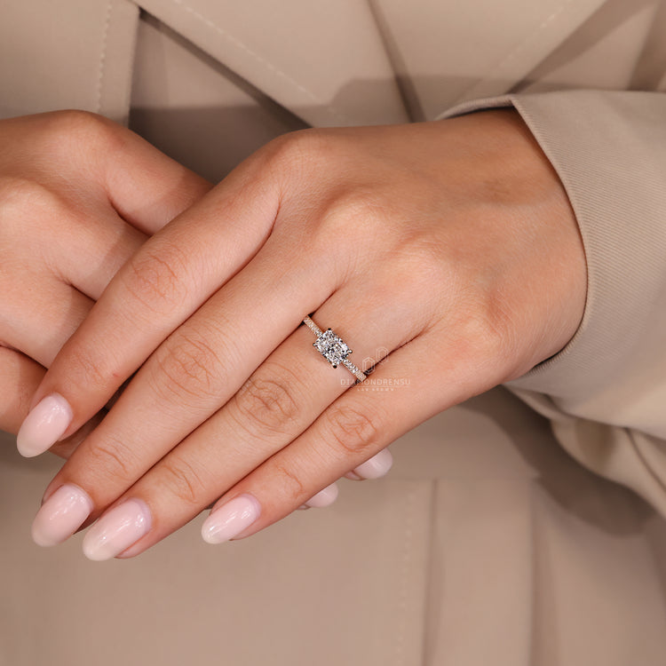 Customise ring with pave setting ring.

