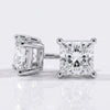 1.0 TCW Princess Cut Lab-Grown Diamond Stud Earrings - 18k White Gold