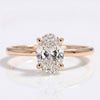 Oval Cut Lab-Grown Diamond Solitaire Ring 0.5CT - 10K Rose Gold - SIZE L.5