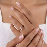 Oval Cut Lab-Grown Diamond Solitaire Ring 0.5CT - 10K Rose Gold - SIZE L.5
